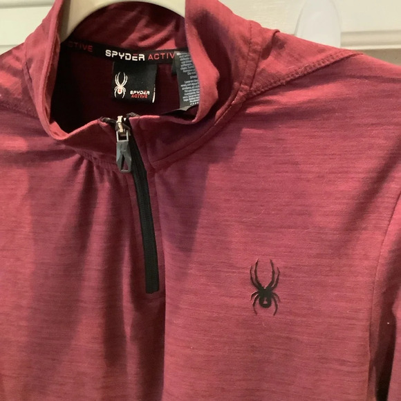 #325 Spyder super Soft 1/4 Zip Athletic Pullover Size Medium - Picture 4 of 5